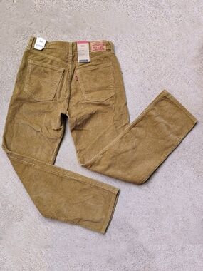 Levi's Low Pro Corduroy Pants Golden Brown Womens 27x30 Straight Leg Jeans New